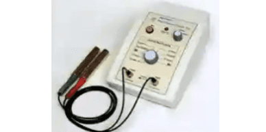 A White Electronic Device With Visible Wires and a Power Cord, Positioned on a Flat Surface.